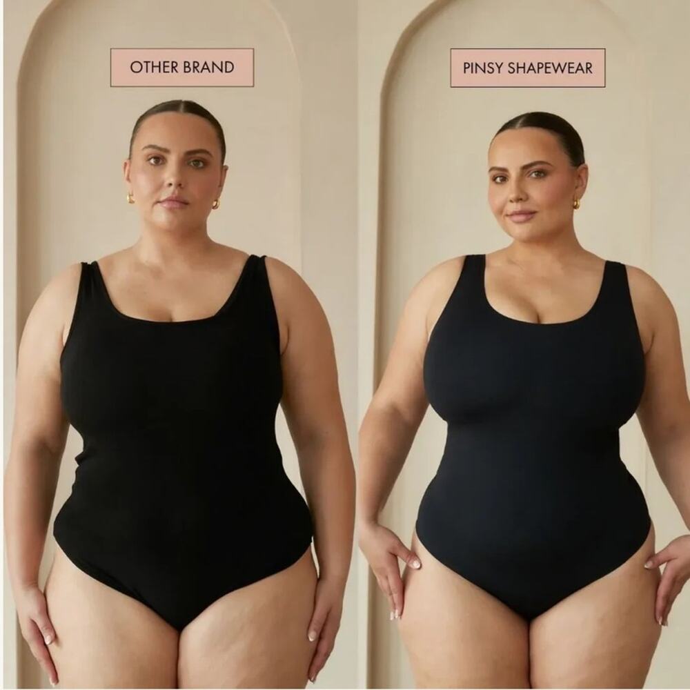 NWT NEW Pinsy SCOOP TANK HOURGLASS SHAPEWEAR THONG BODYSUIT